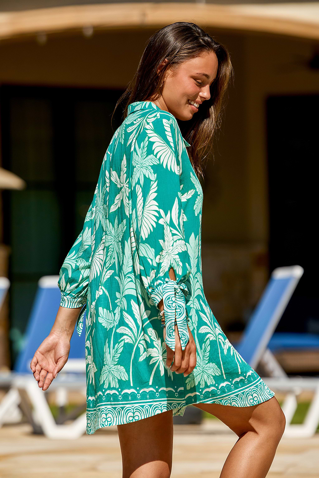 Sukienka mini Lakeside Lounging Tropical