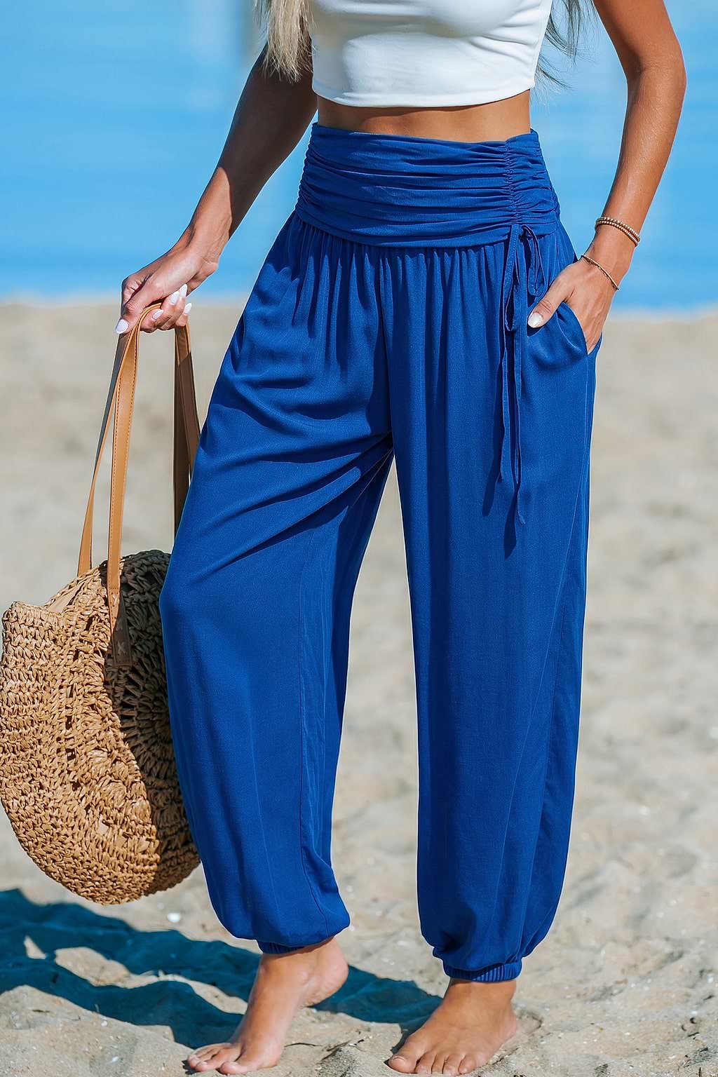 Vrolijke blauwe broek