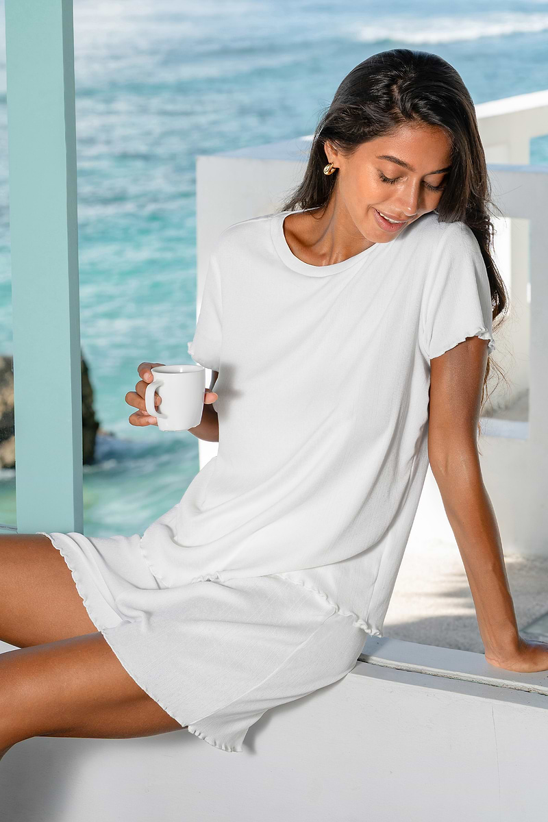 Soft Cloud White Pajama Set