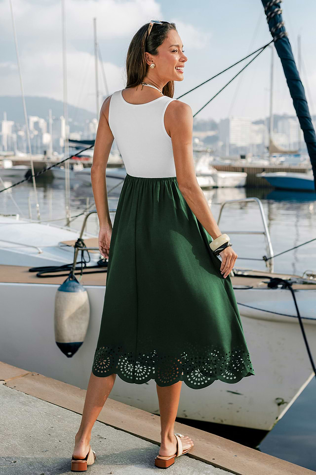 tea length garden party dress Tea Length Embroidered Tulle Cocktail Dress