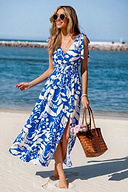 Island Retreat Tropical Maxi Dress