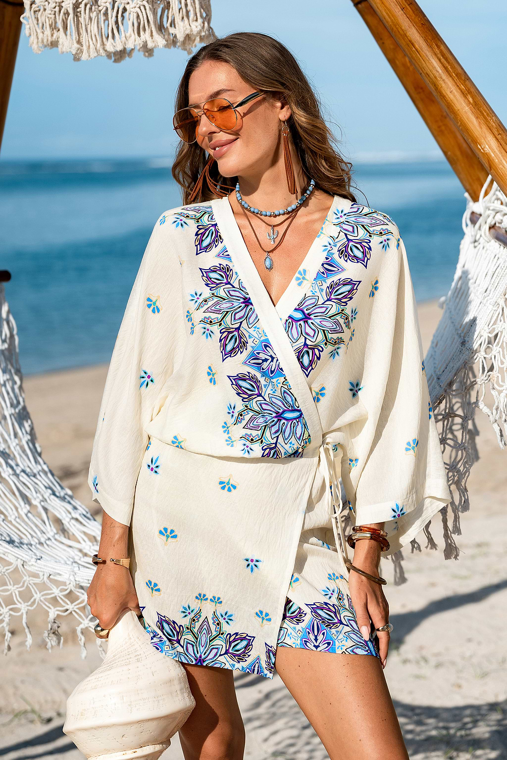 Getaway Mood Ornate Mini Dress