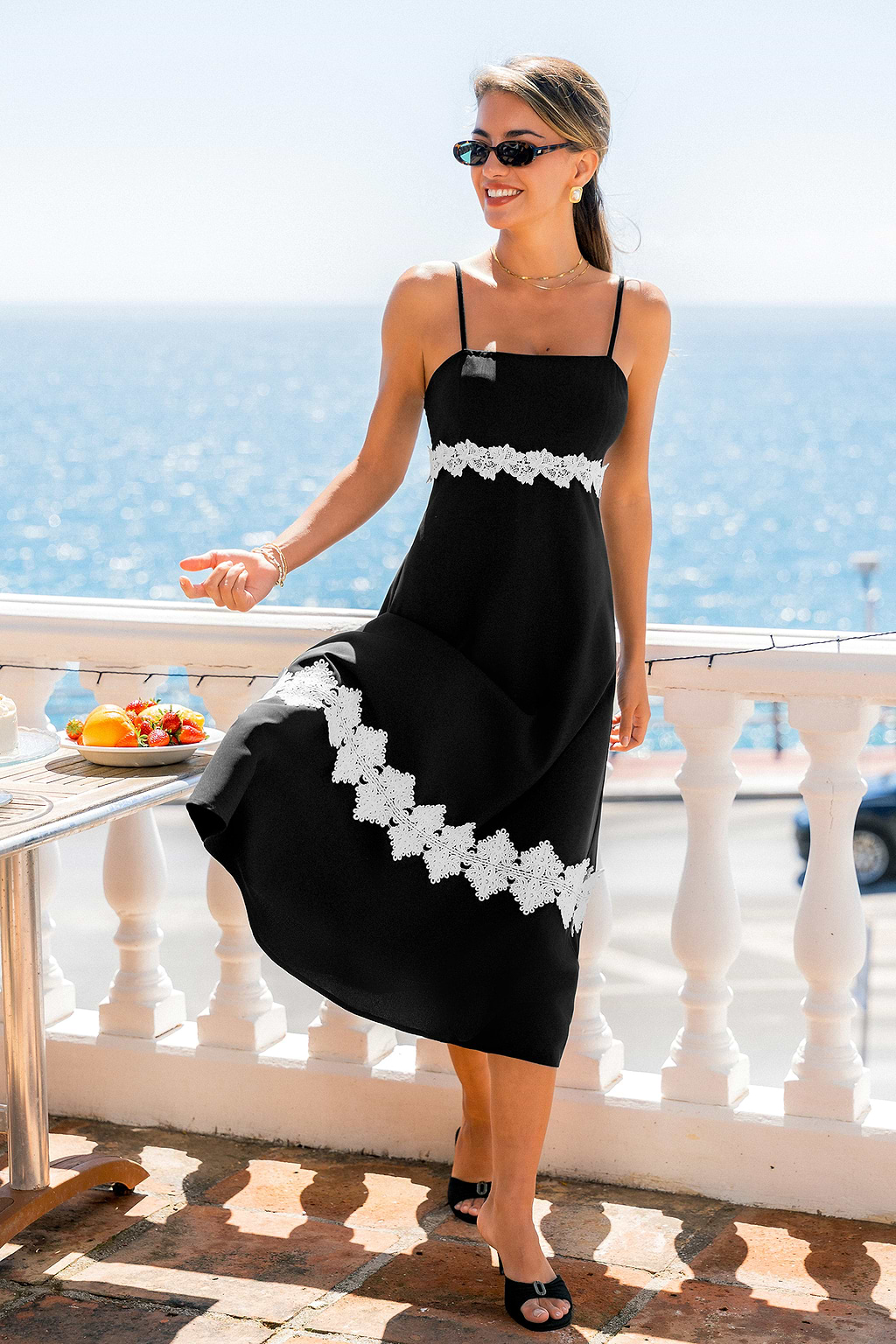 Black Tie Black Midi Dress