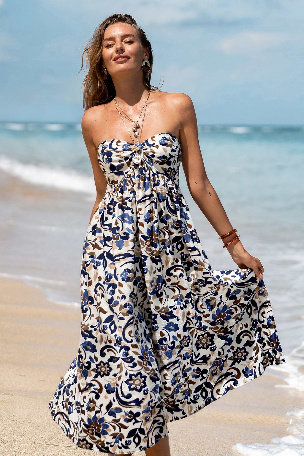Warm Night Floral Midi Dress