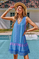 So Cliché Geo Cover-Up Mini Dress