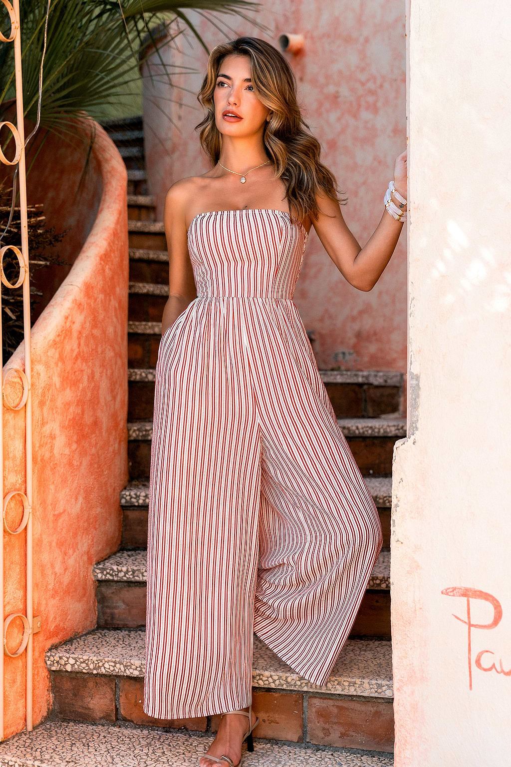 Summer in the City Striped Jumpsuit