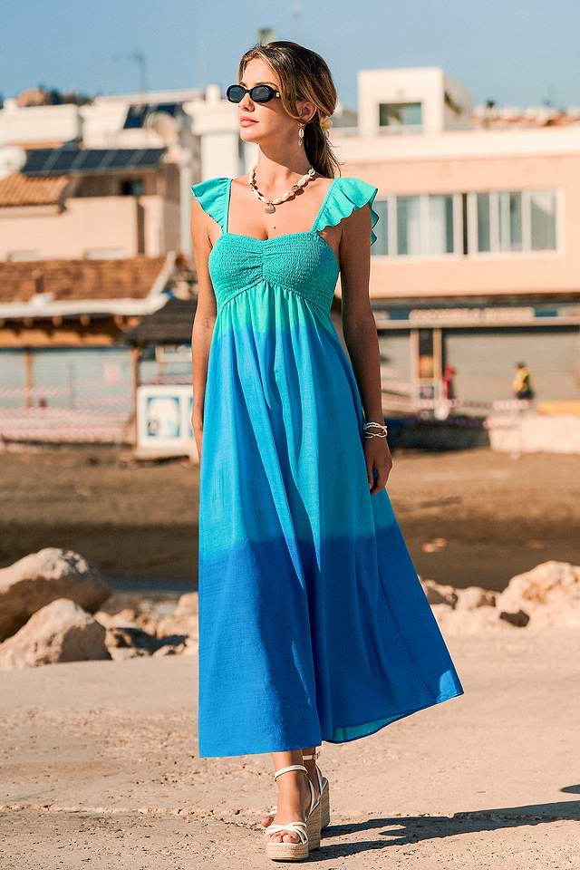 chinese dress ladies Journey Maxi Dress Yellow – bequeendress main image 1