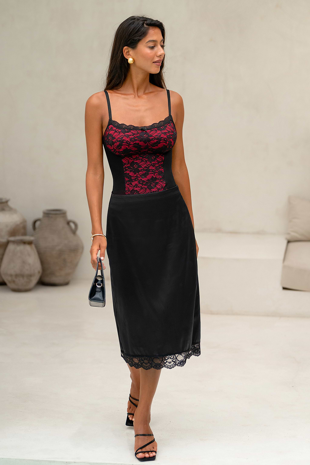 Deep Rose Lace Shapewear Bodysuit