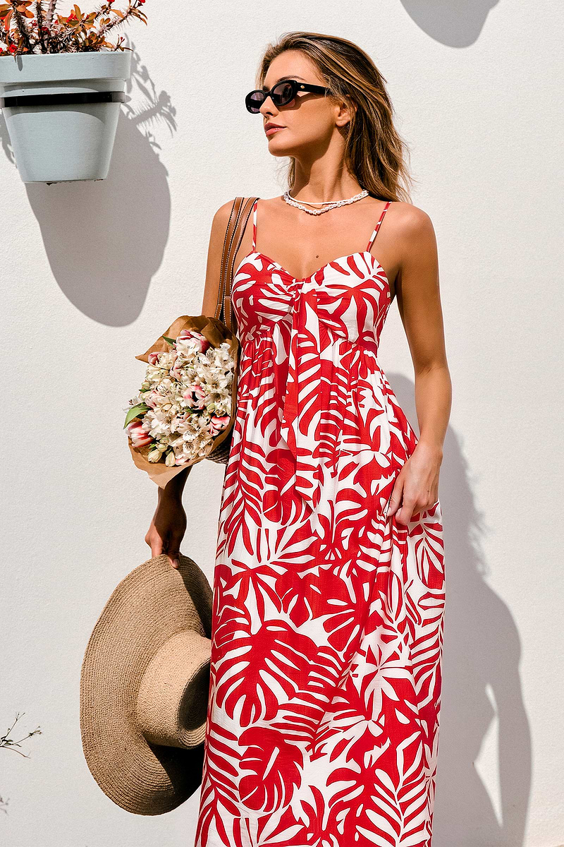 Bubbly Tropical Maxi Dress