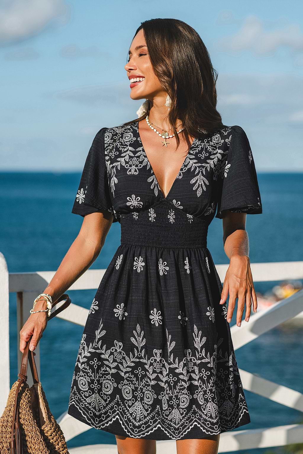 Bella Rose Floral Mini Dress