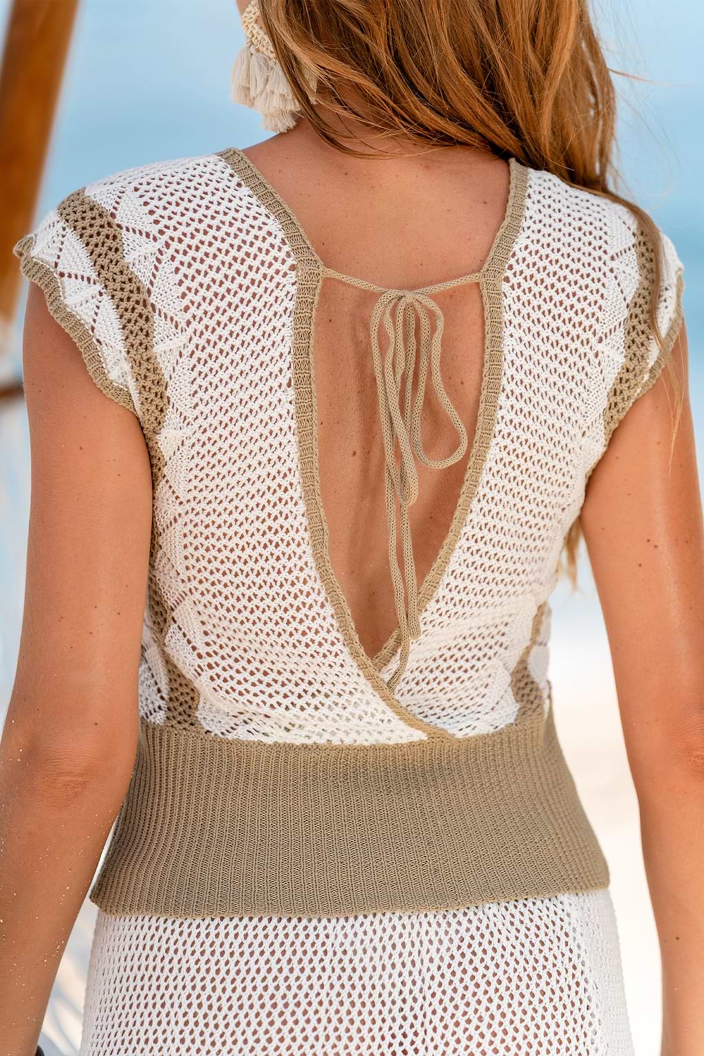 Take a Chance Khaki Cover-Up Top