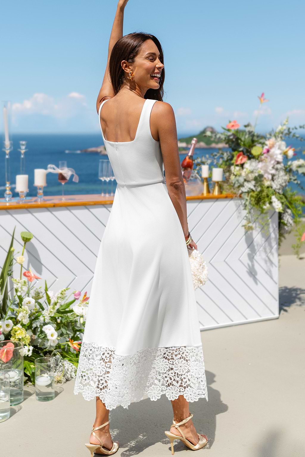 Robe dentelle blanche