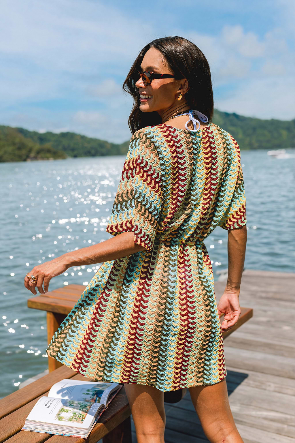 Twinkle Lights Striped Cover-Up Kimono