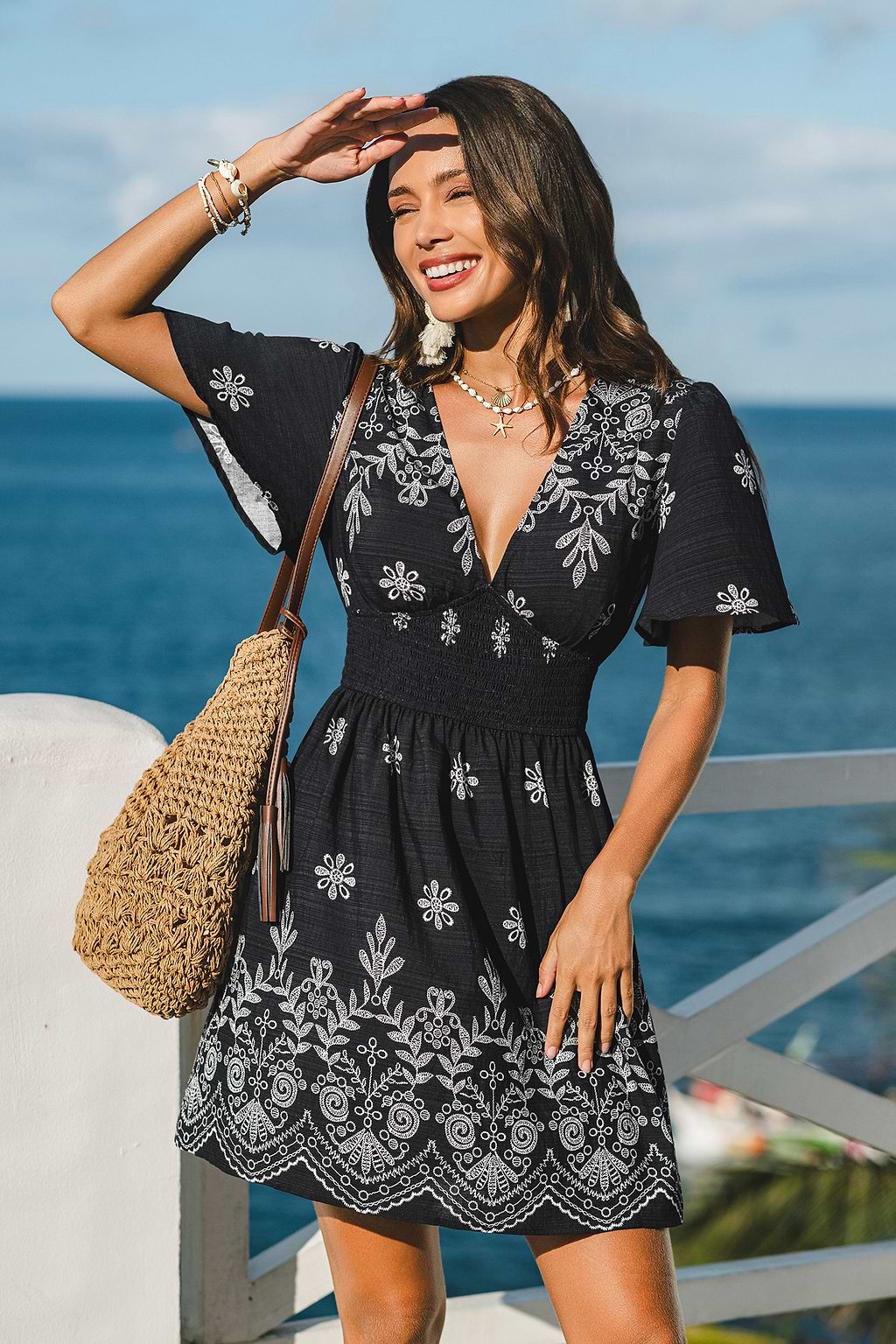 Bella Rose Floral Mini Dress