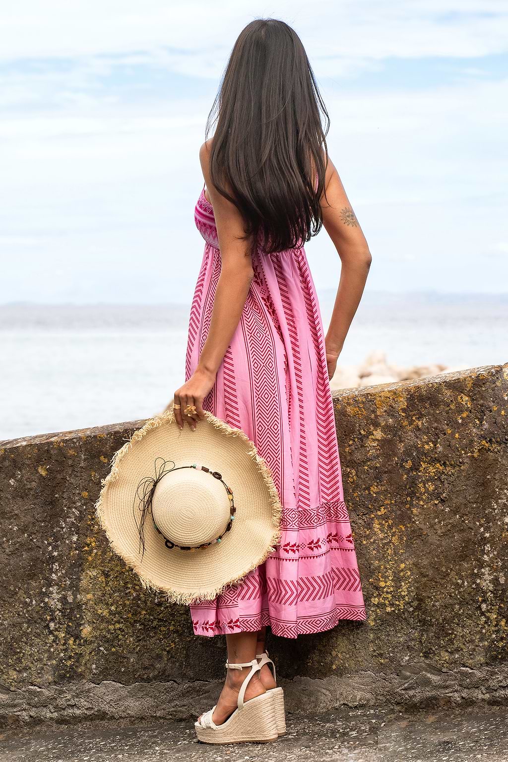 Abito lungo decorato 