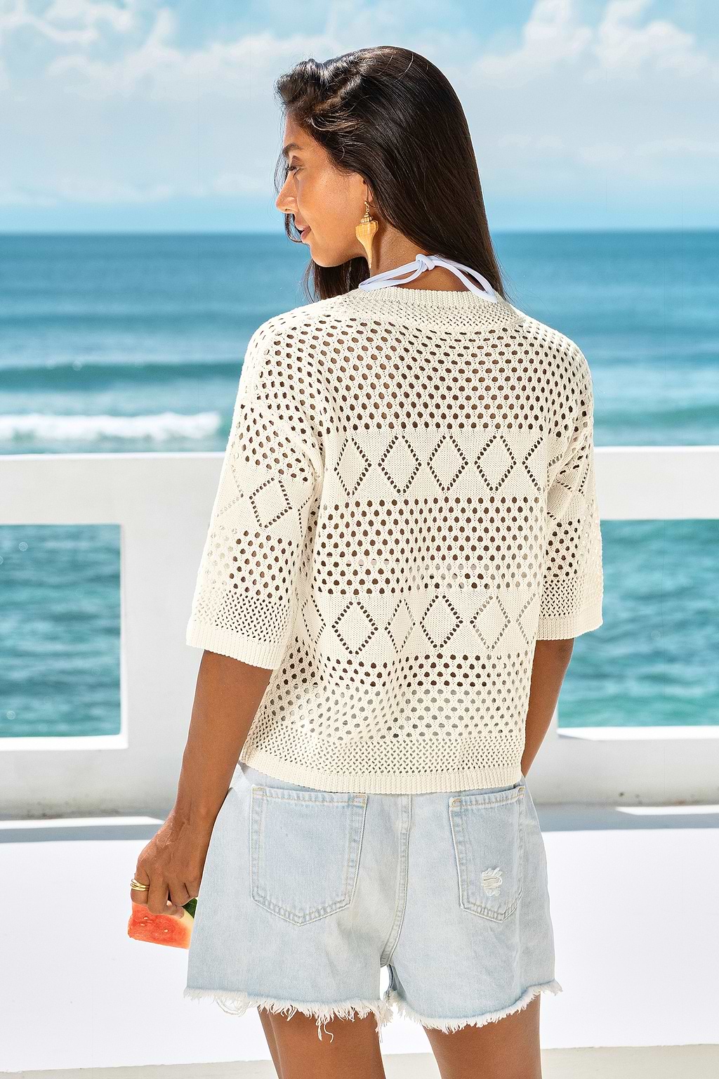 Top copricostume beige Sunset Chaser