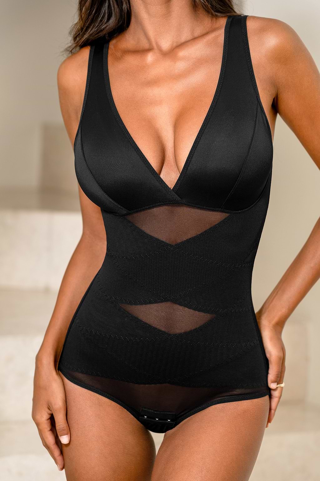 Assumptions Black Shapewear Bodysuit