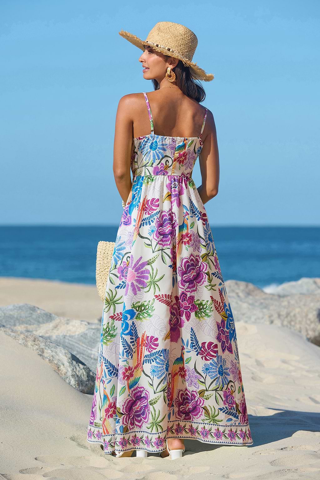 Feather Weather Tropical Maxi Dress