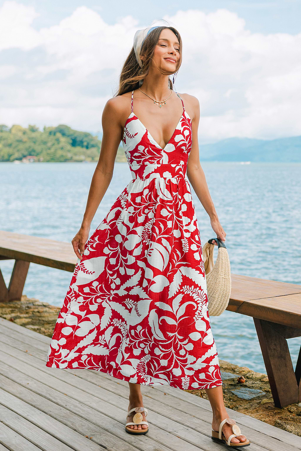 Into the Sunset Tropical Maxi Dress