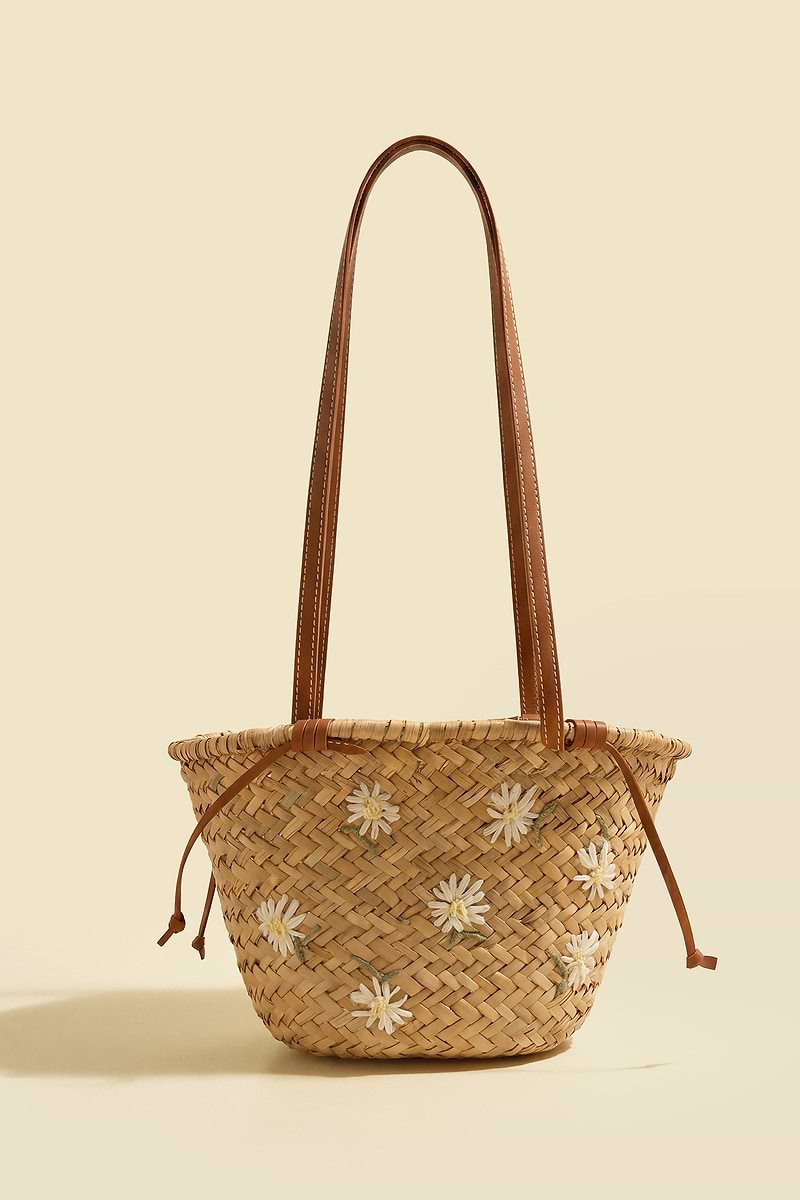 Cesto di fiori Borsa di paglia