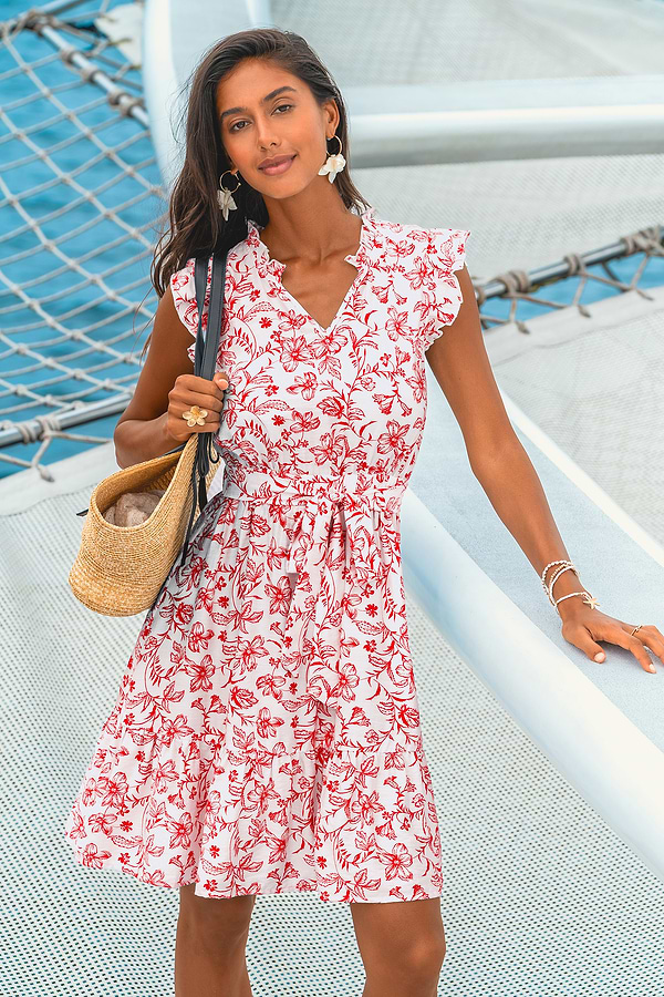 Jade Blossom Green Mini Dress