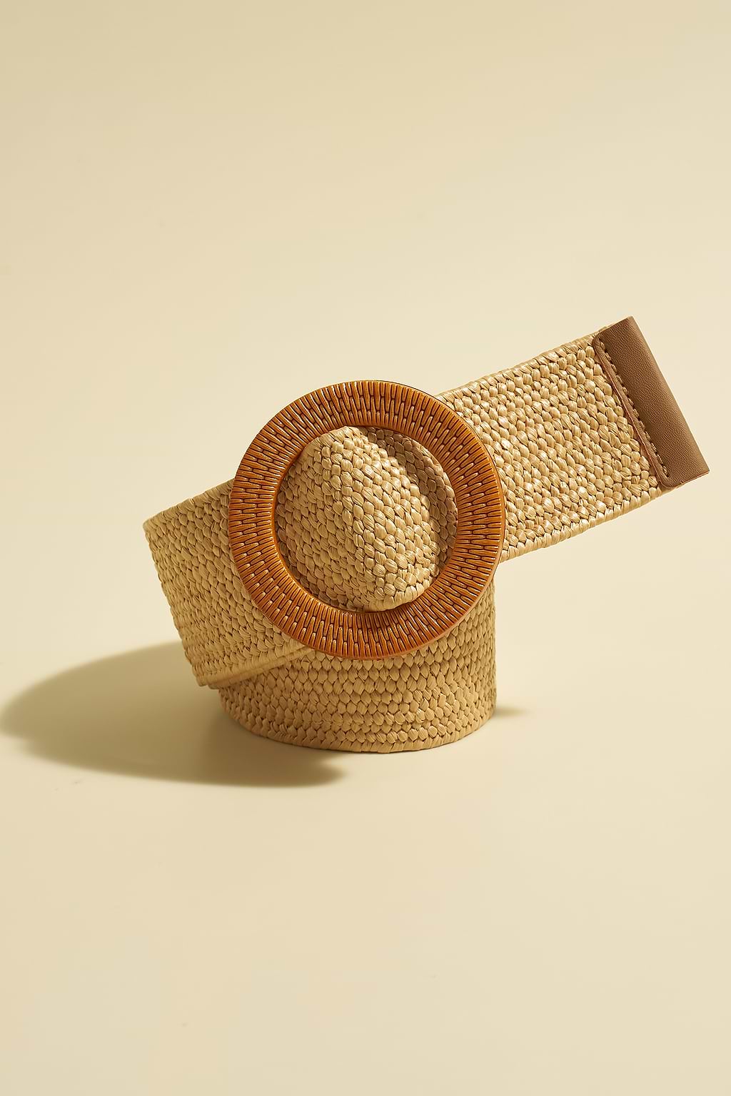 Cinturón de paja de verano retro