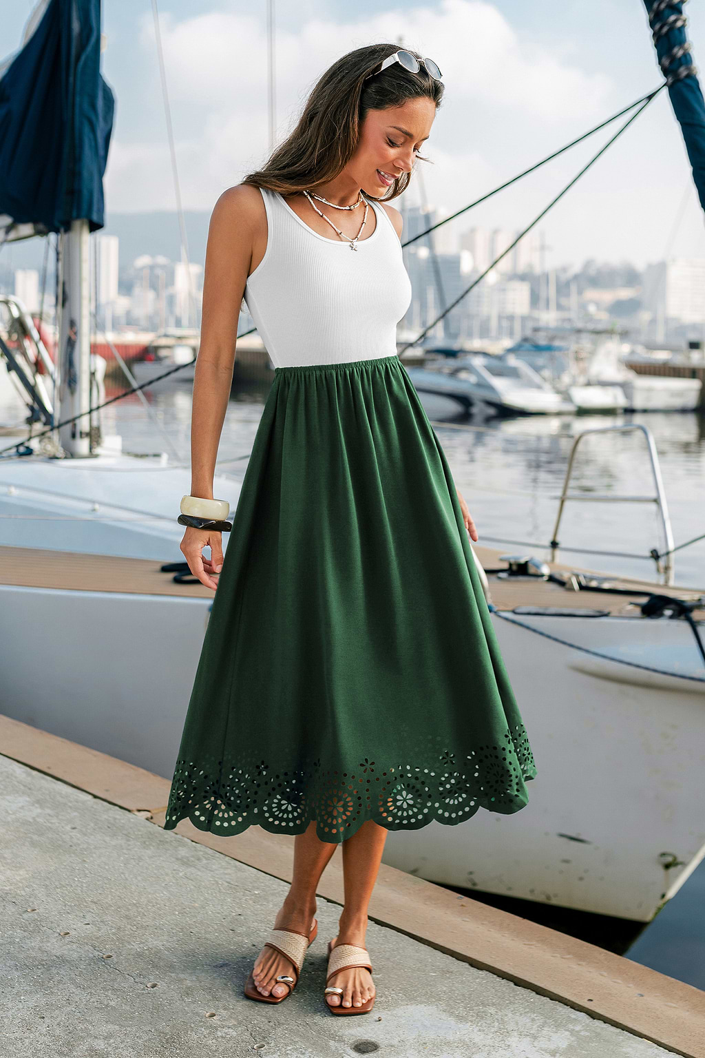 Garden Party Two-Toned Midi Dress
