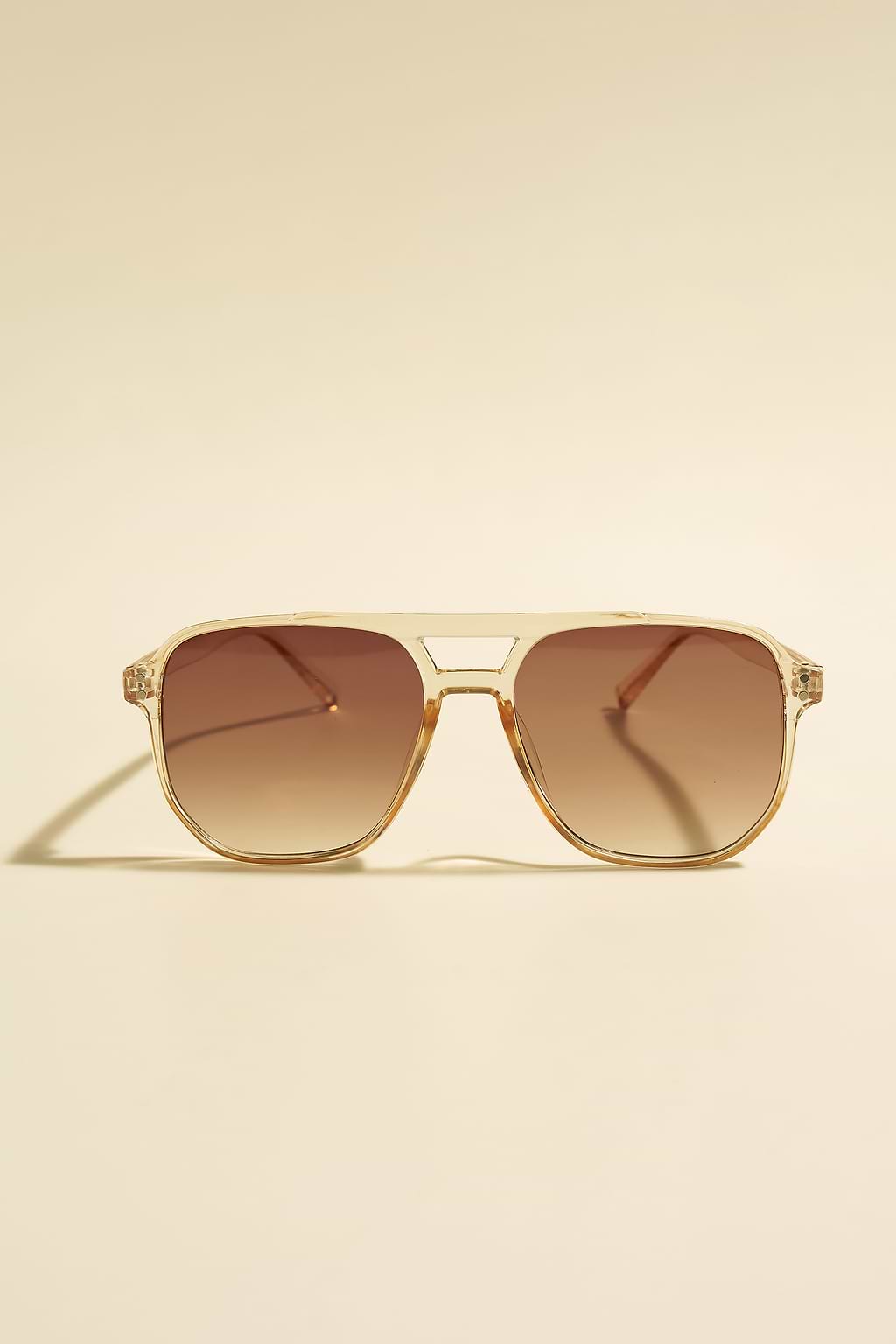 Gafas de sol Diva de color marrón claro