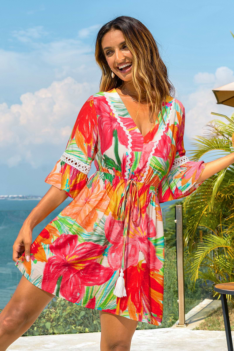 Zen Vacay Floral Mini Dress