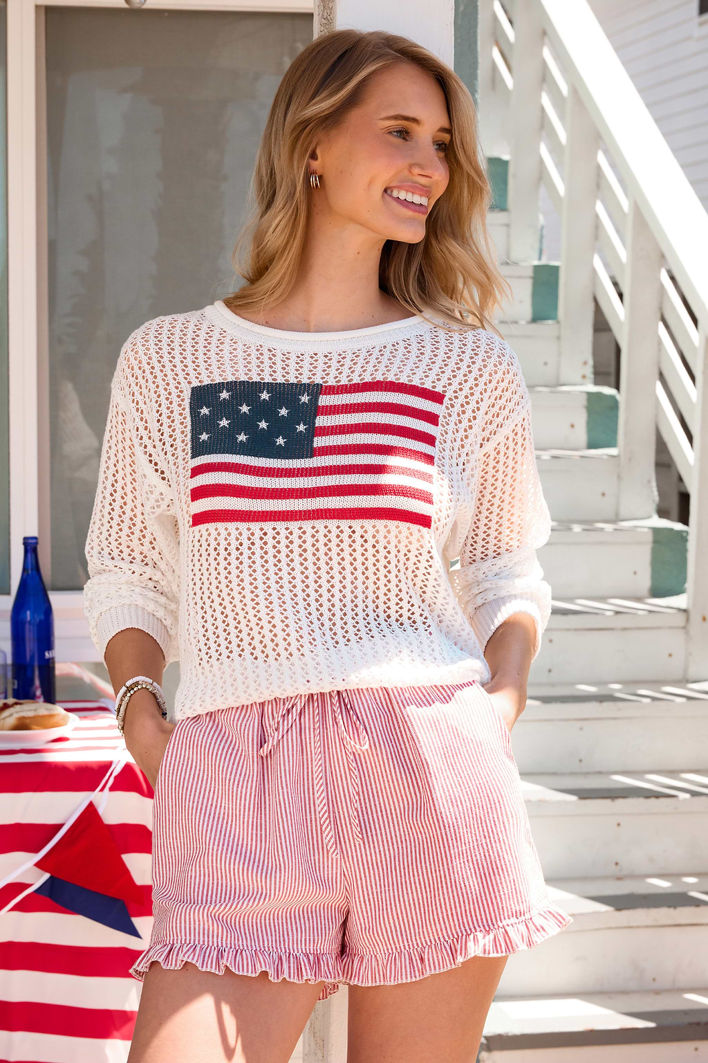 July Pool Party Americana Cover-Up Top