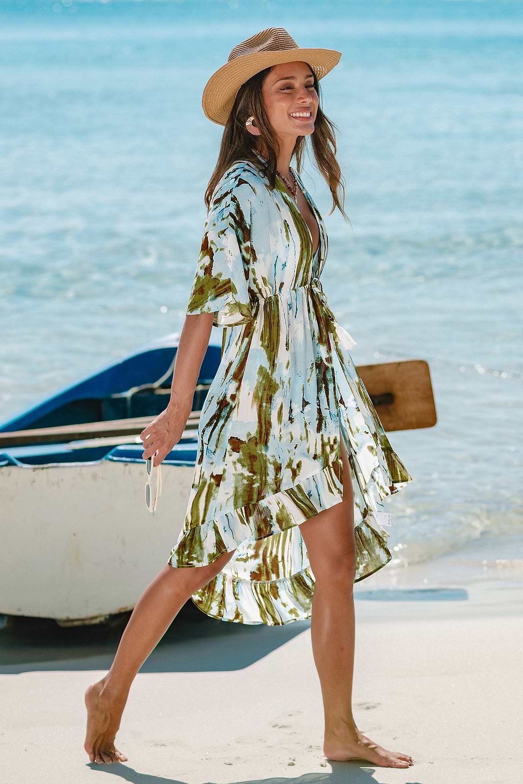 Say Less Abstract Cover-Up Kimono