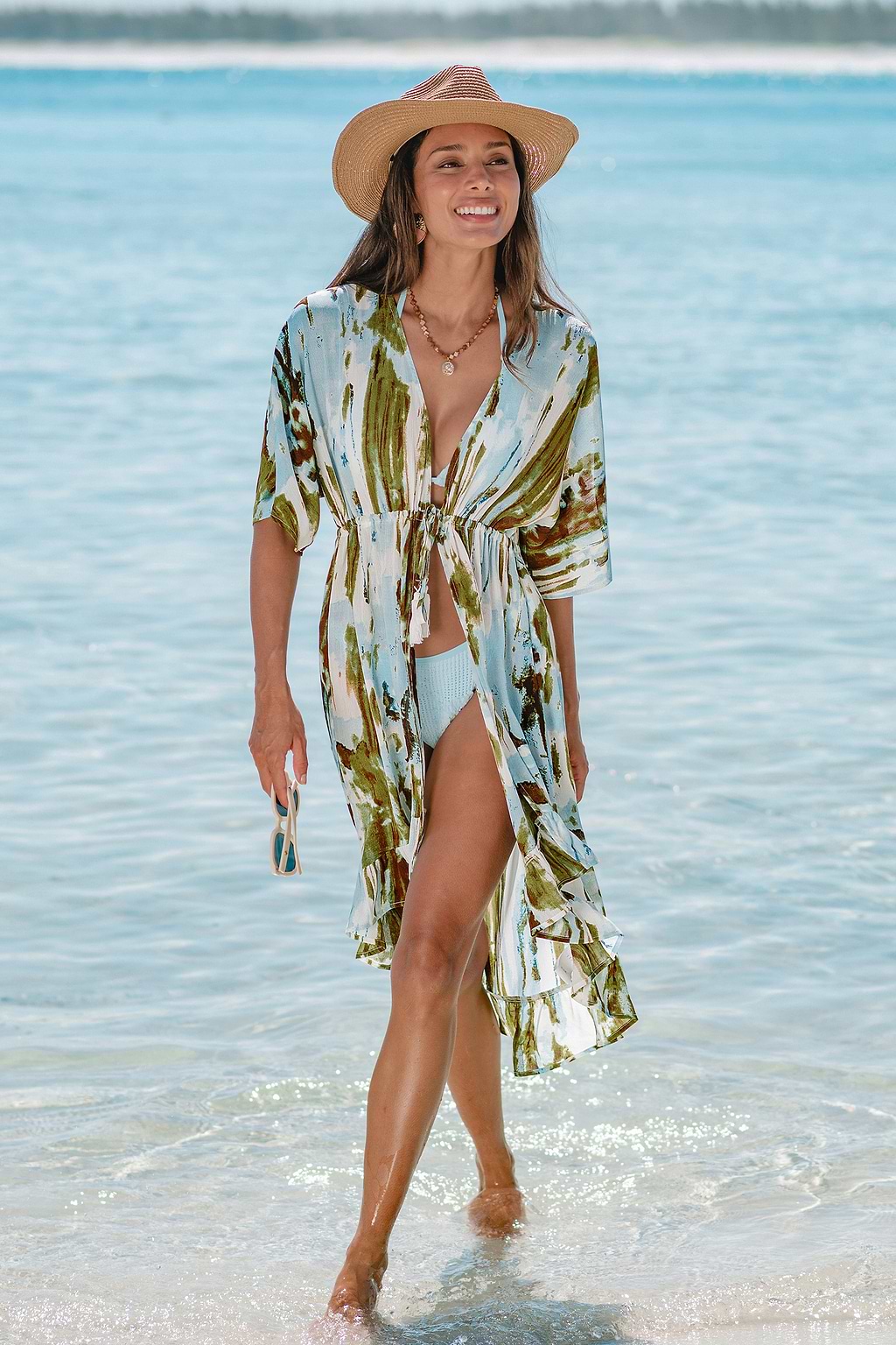 Say Less Abstract Cover-Up Kimono