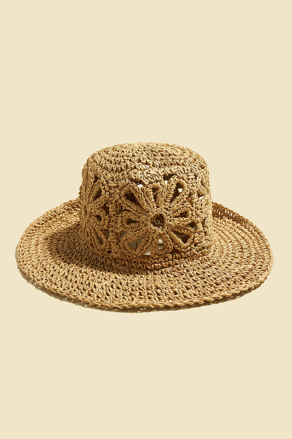 Khaki Sonnenhut mit breiter Krempe