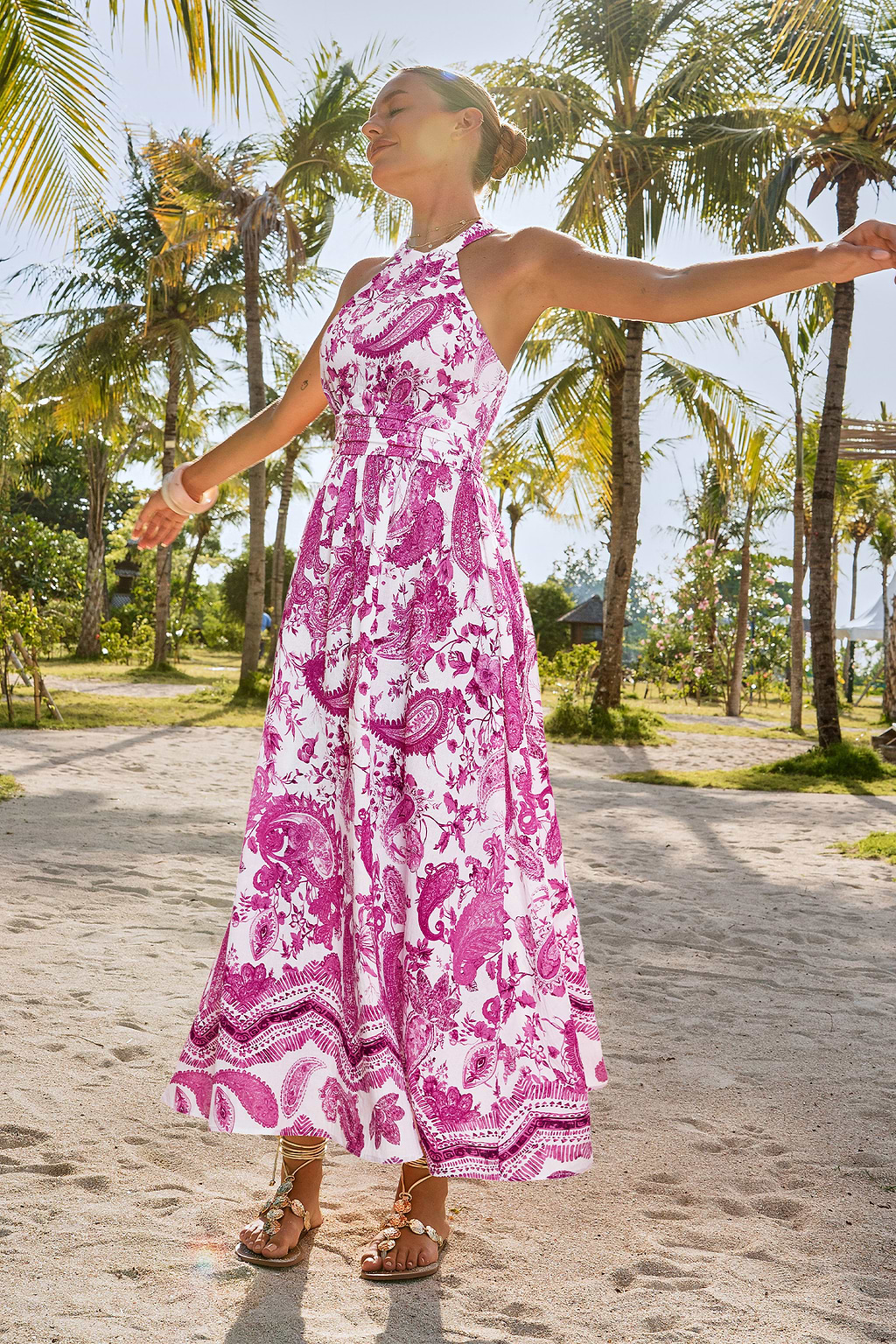 All Natural Paisley Maxi Dress