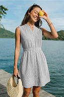 Sea Bliss gestreepte minijurk