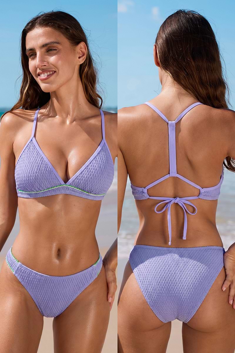 Stay a Little Longer Purple Bikini Set