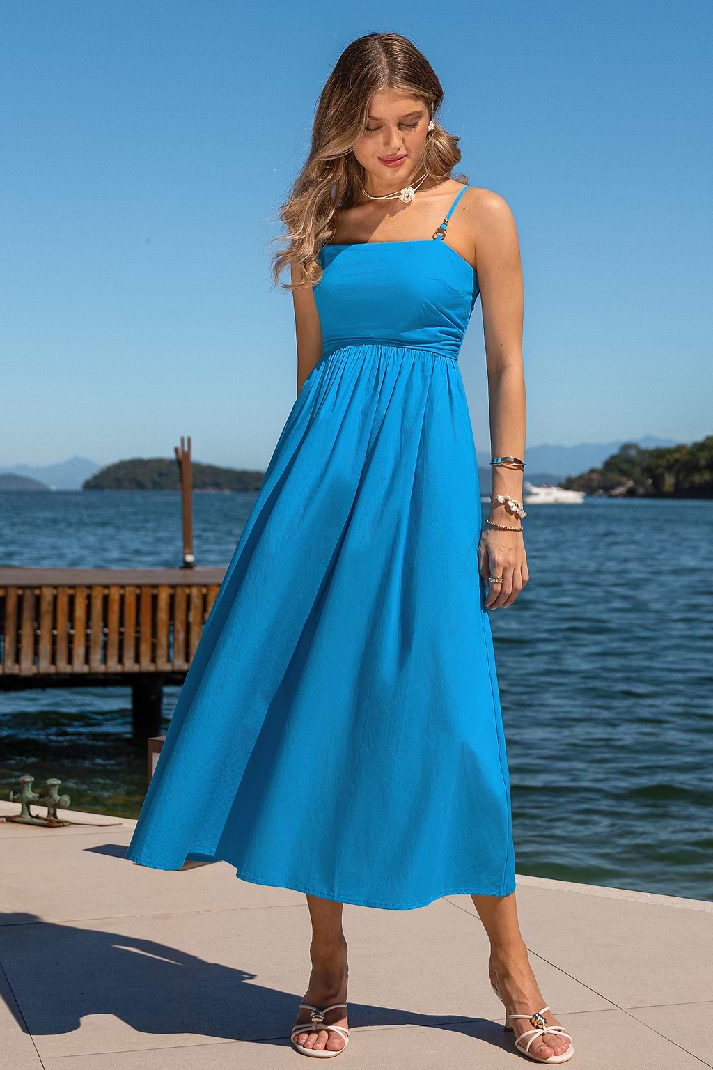 Vestido largo azul Promises