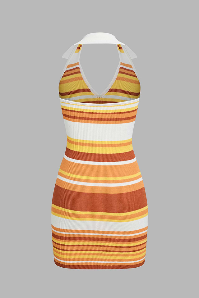 ellesandra boat neck mini dress orange stripe Zabbarra Off The Shoulder Mini Dress | Orange | Womens