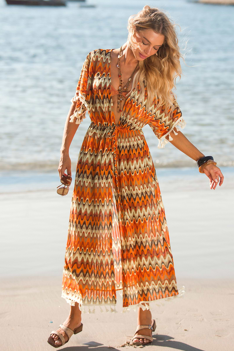 Ontstoken Abstracte Verhullende Kimono