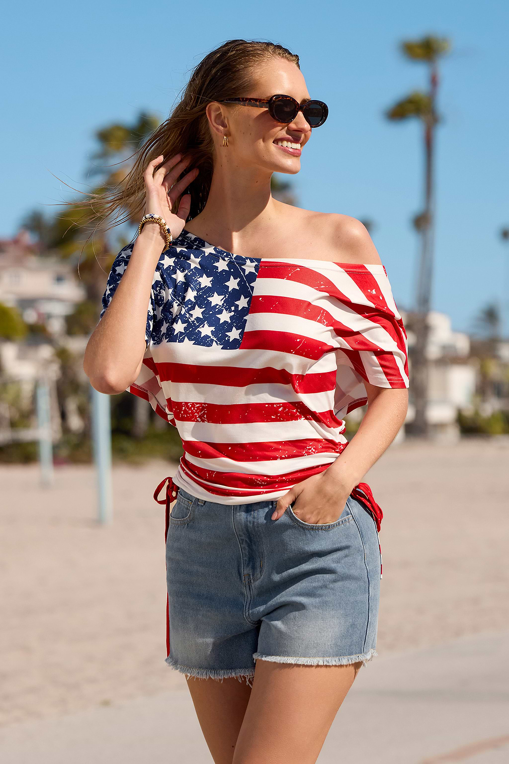 Endless Days Americana Denim Shorts