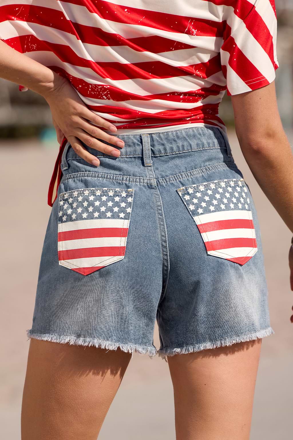 Endless Days Americana denim shorts
