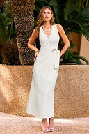 Feels Like Summer Beige Cover-Up Maxi Dress