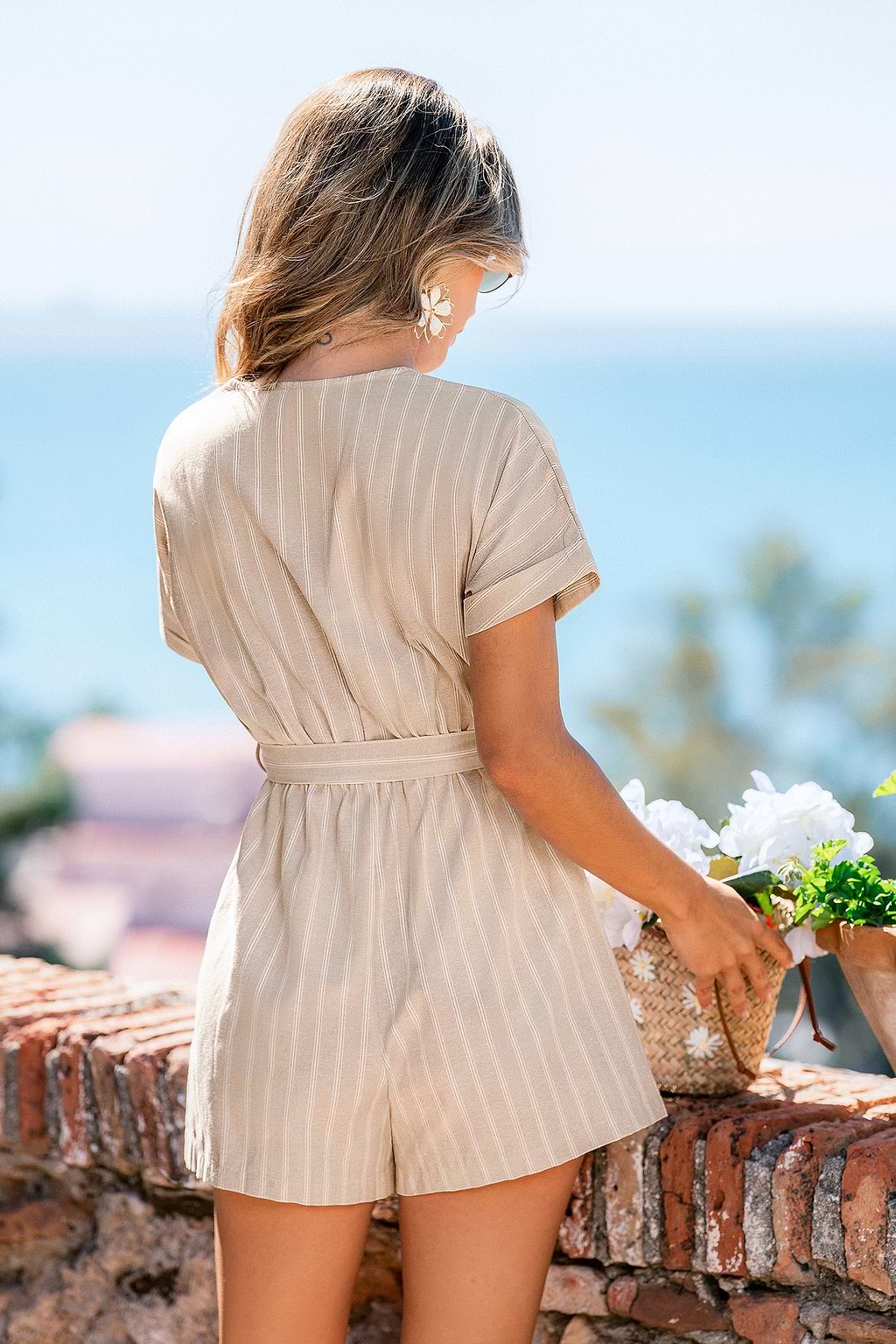 What's Next Striped Romper