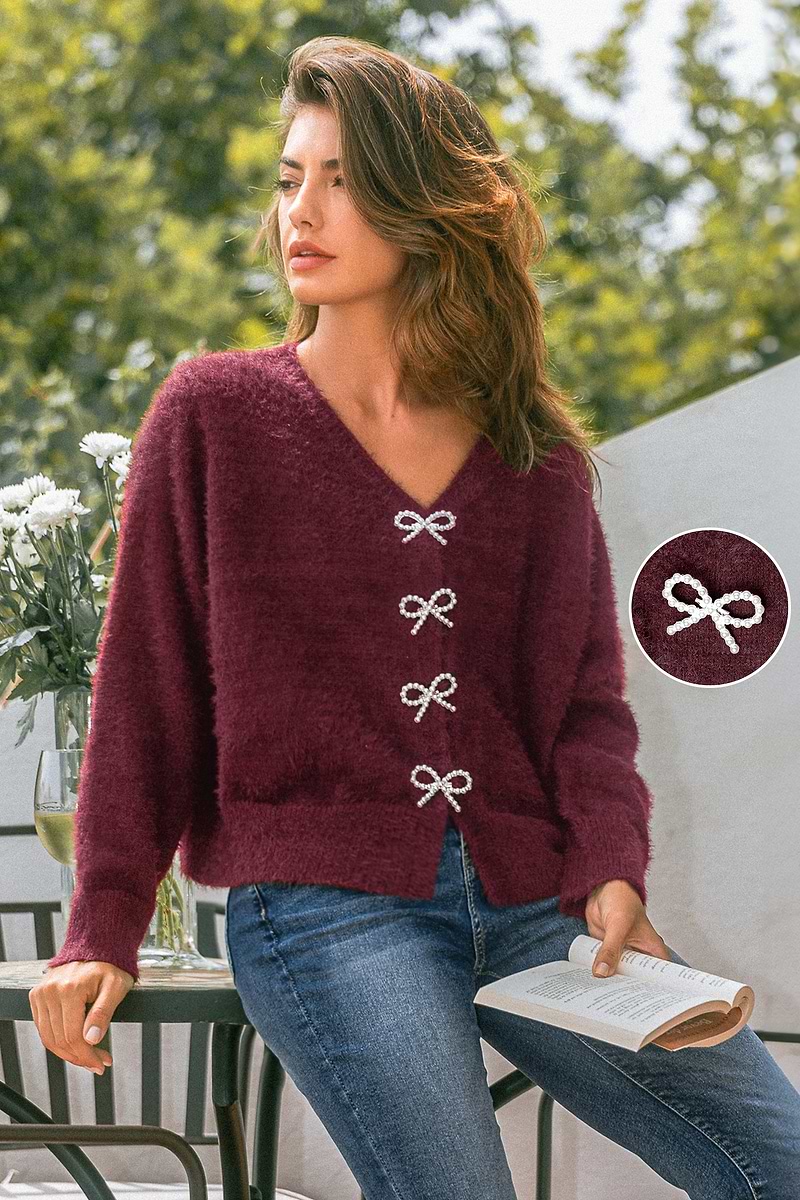 Autumn Glow Red Cardigan