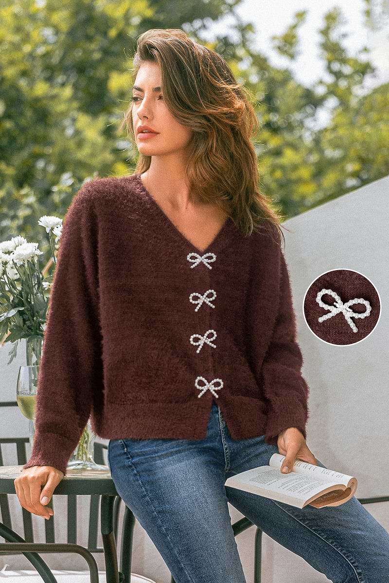 Autumn Glow Brown Cardigan