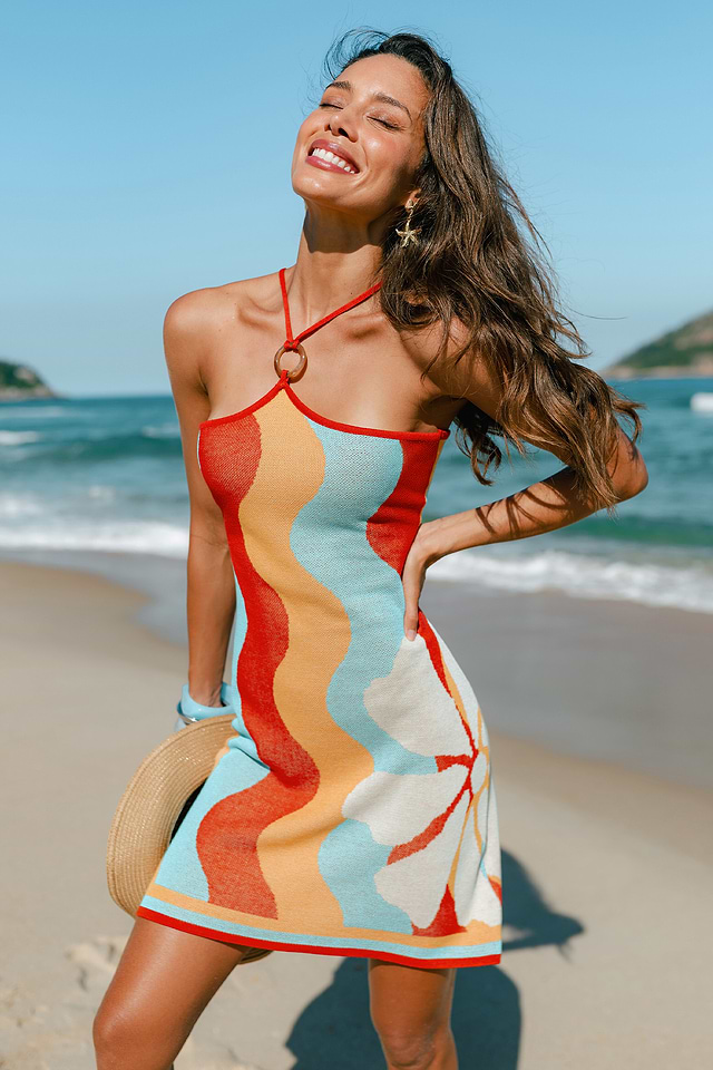 coastal mini dress Seaside Days Striped Mini Dress VICI