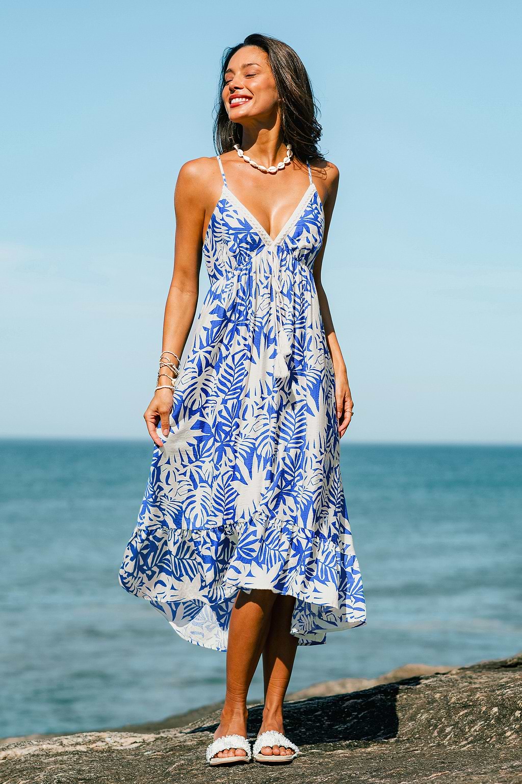 Baja Bound Tropical Midi Dress