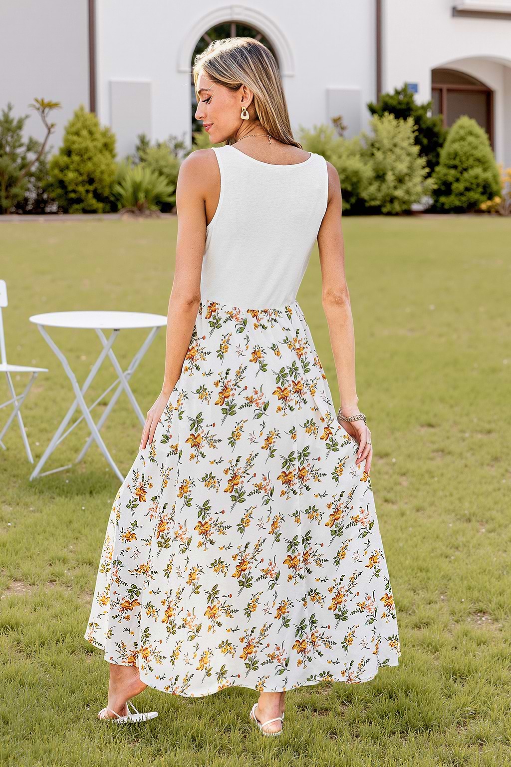 Vestido largo floral de dulce tarde