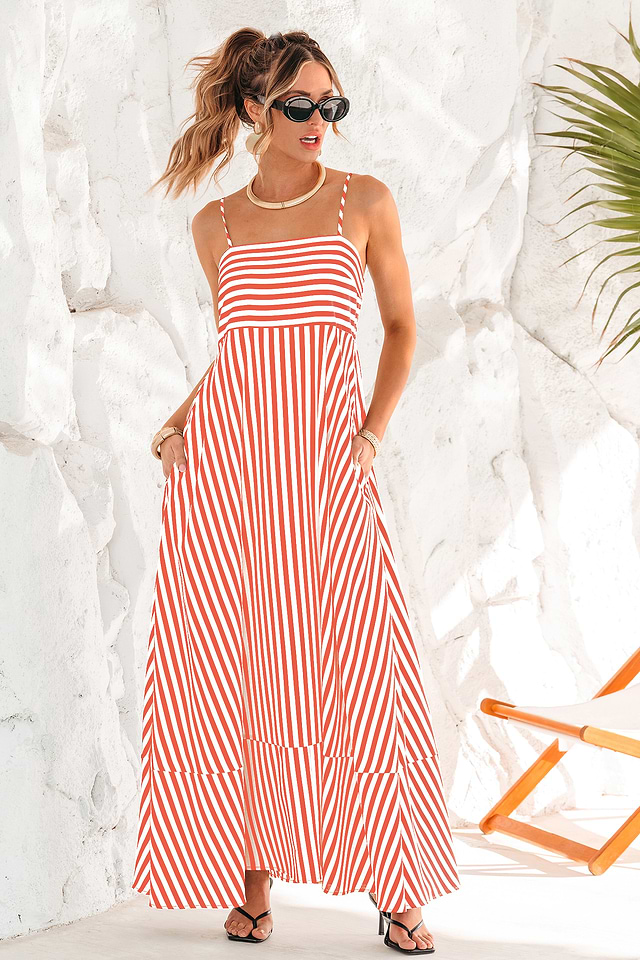 cupshe subtle lines striped maxi dress So Grounding Striped Maxi Dress