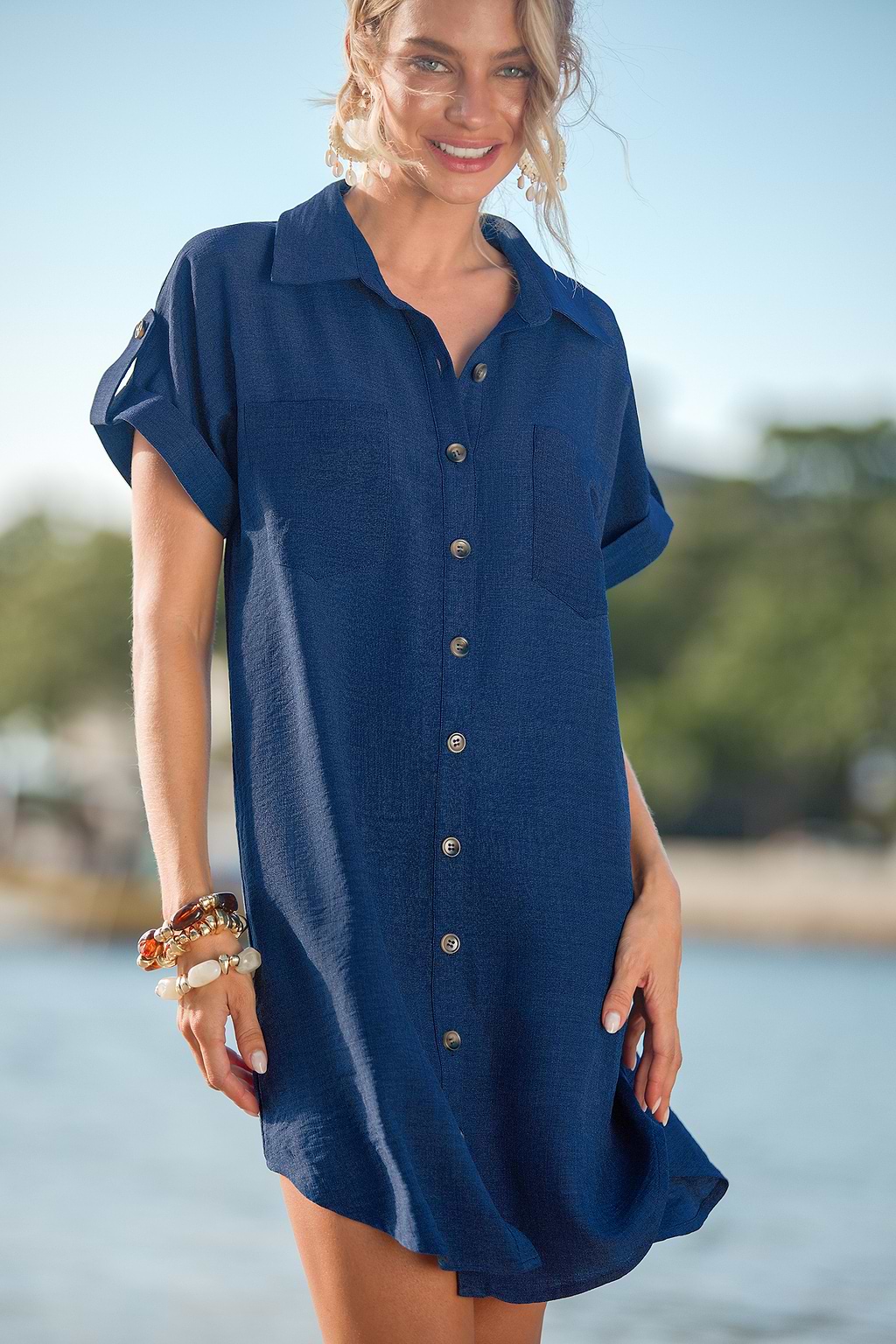 Feel at Ease Blue Mini Dress
